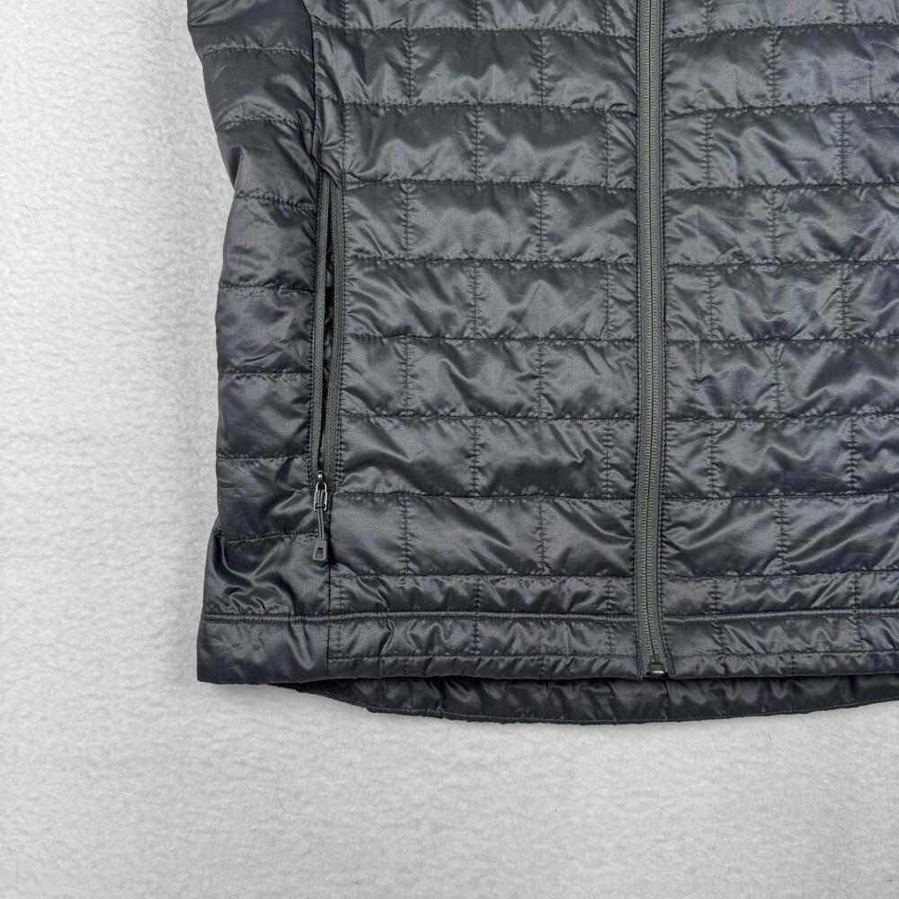 Patagonia Medium Gray Quilted Puffer Vest Corporate Branded GORP Hiking Business - Picture 2 of 11